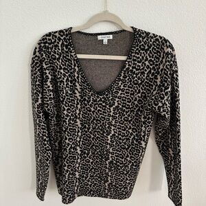 Johnny Was Leopard Print Sweater